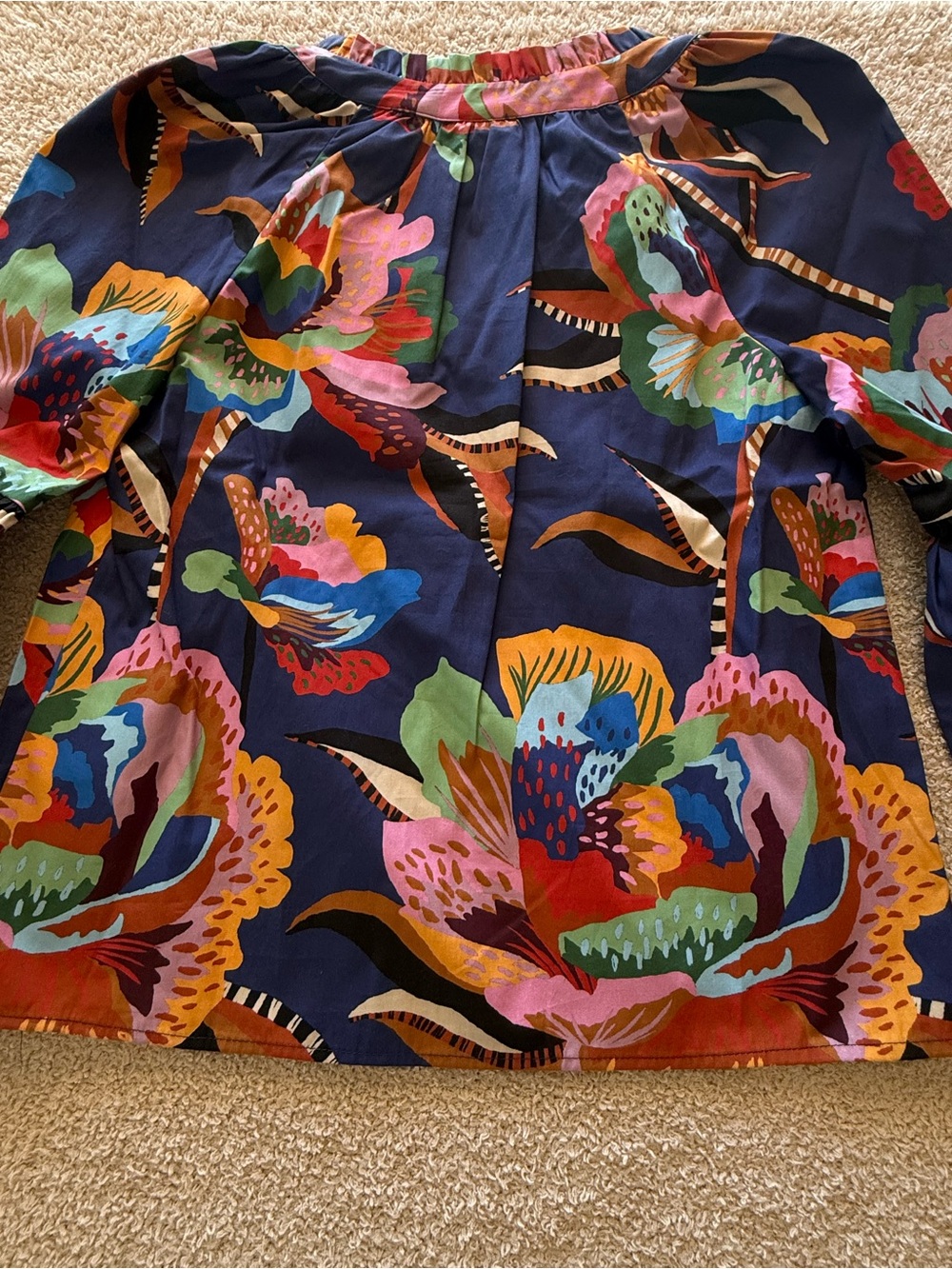 🌸 NWT Farm Rio x Anthropologie Vibrant Floral Blouse 🌸 - Picture 10 of 11